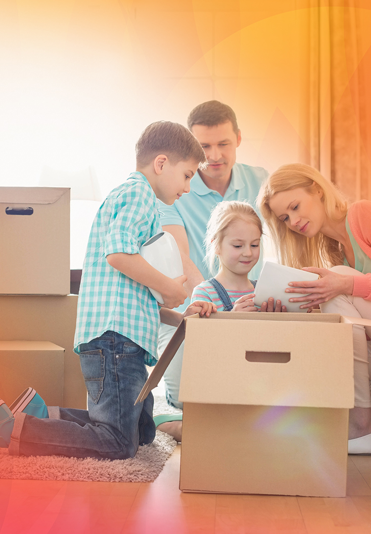 Family moves into new home