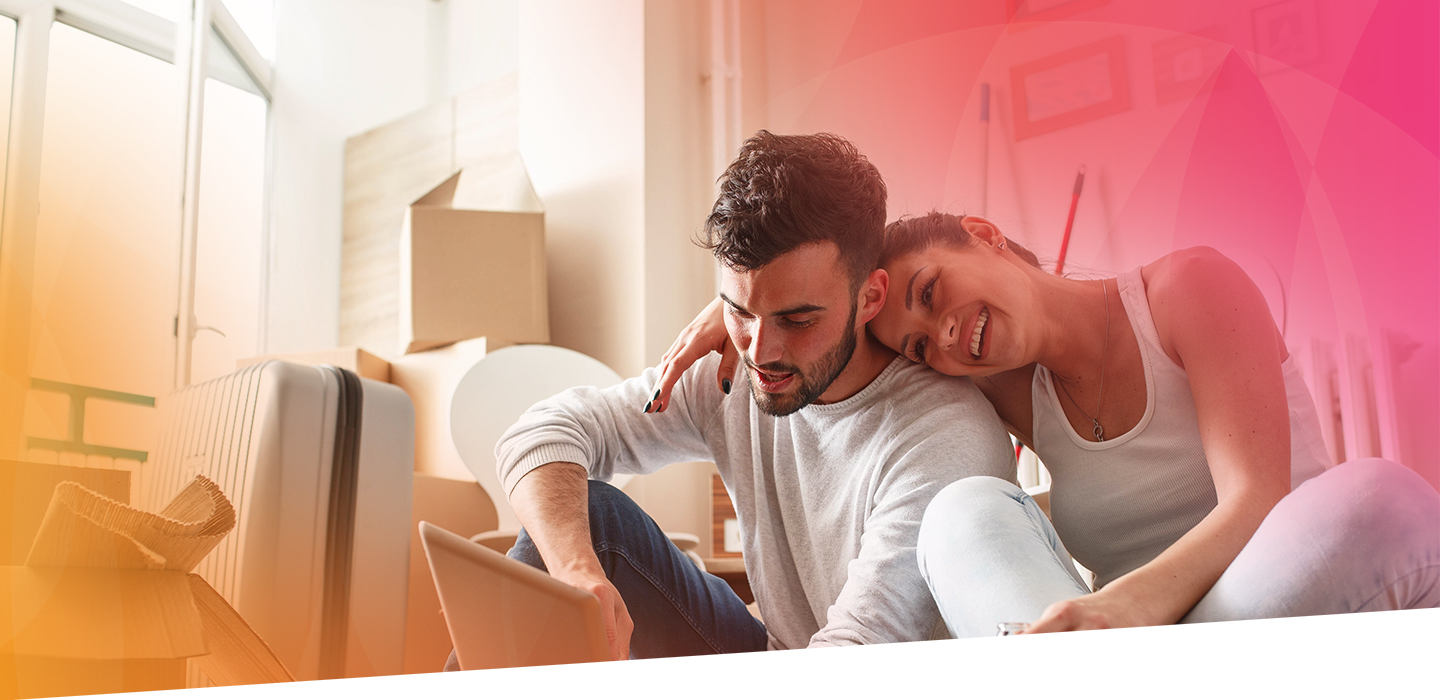 Family moving into new apartment