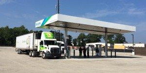 truck fueling up